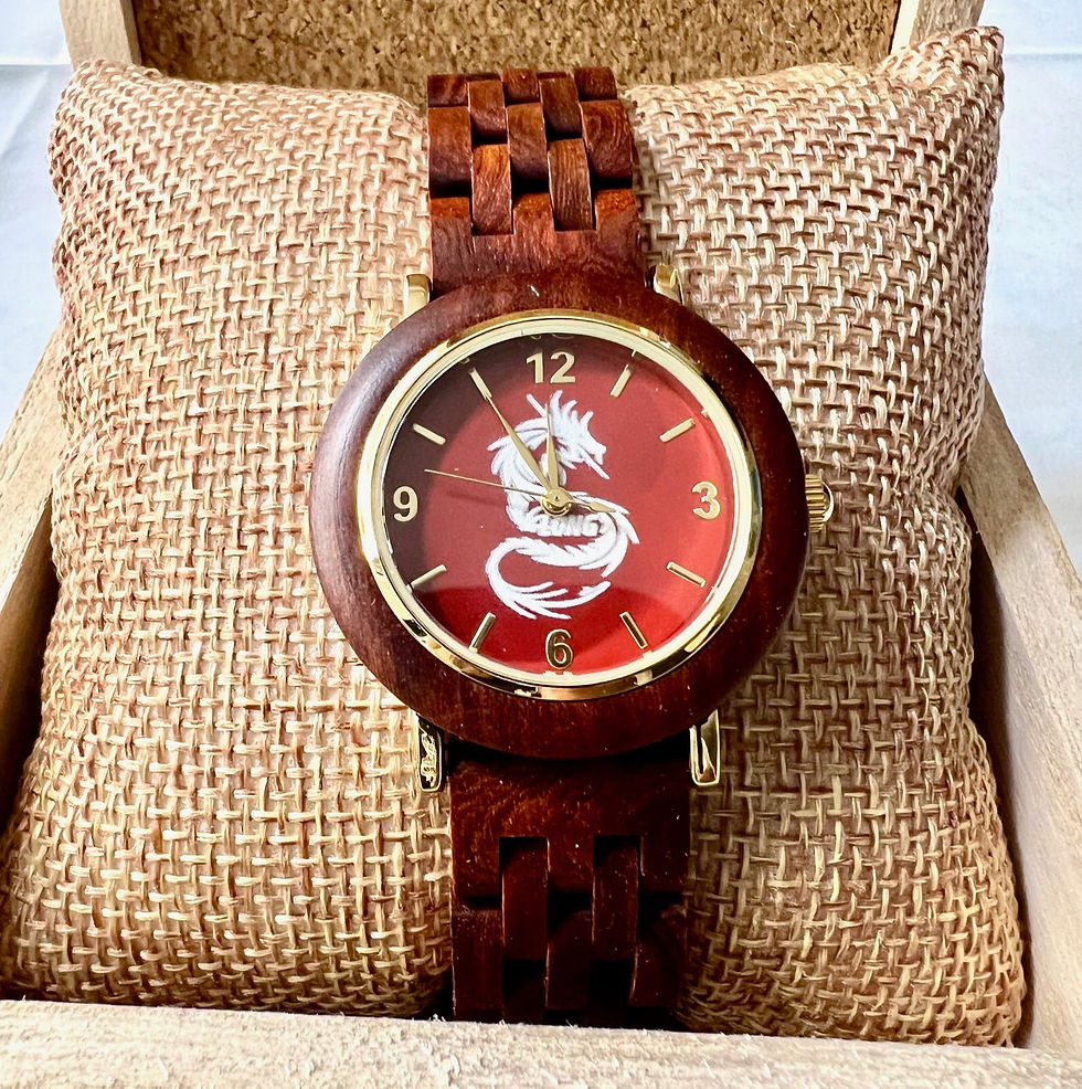 Thumbnail: AL1828  (Women Red Wood Dragon TimePiece)