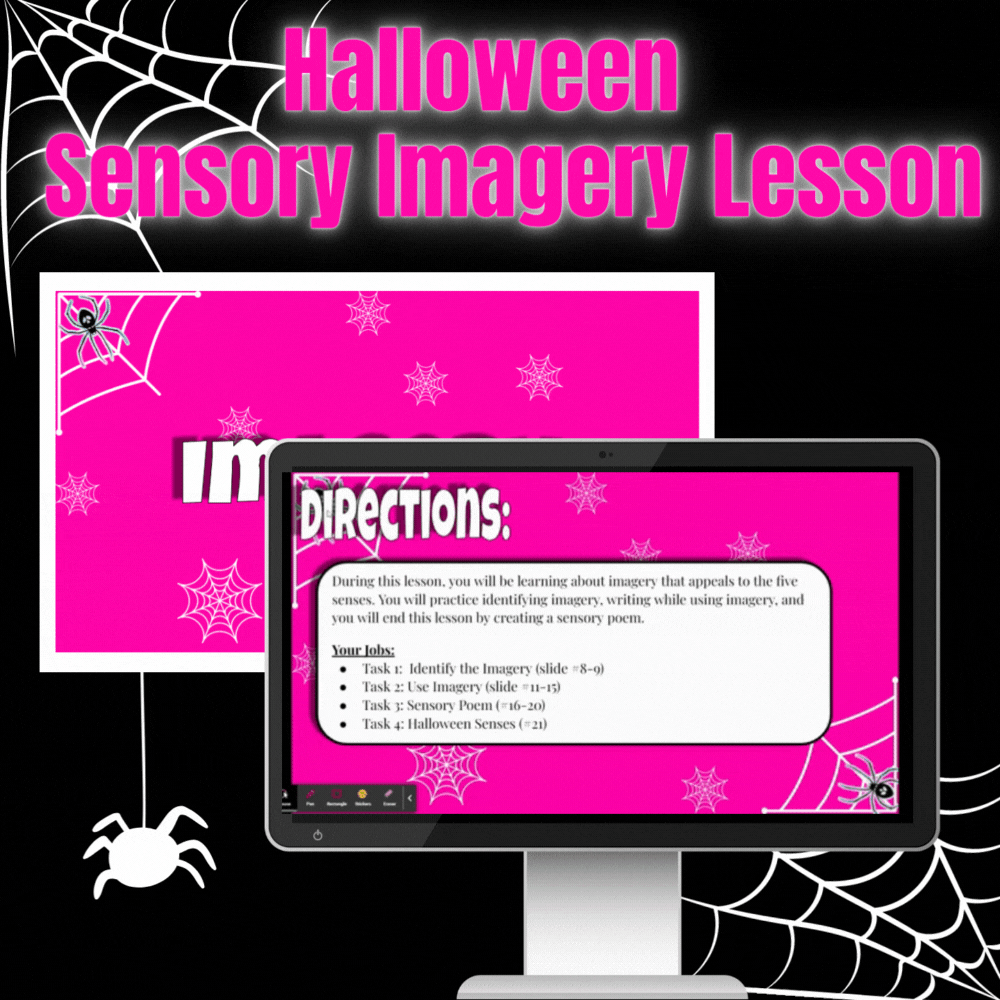 Halloween Themed Sensory Imagery Lesson and Activities