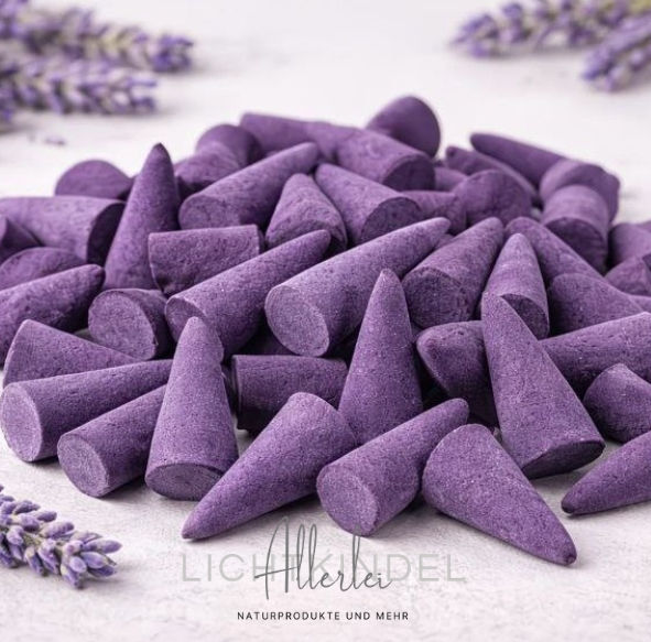 Miniaturbild: Natürliche Räucherkegel Lavendel Produktansicht