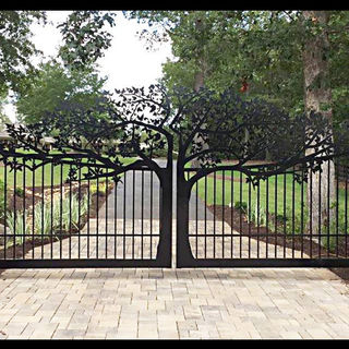 Beautiful tree of life dual swing gates custom sized to fit your opening.