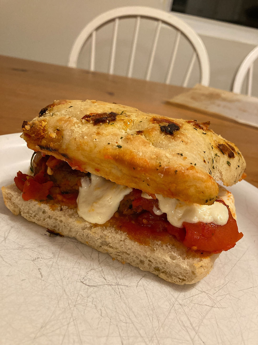 Impossible Beef Meatball Sandwich