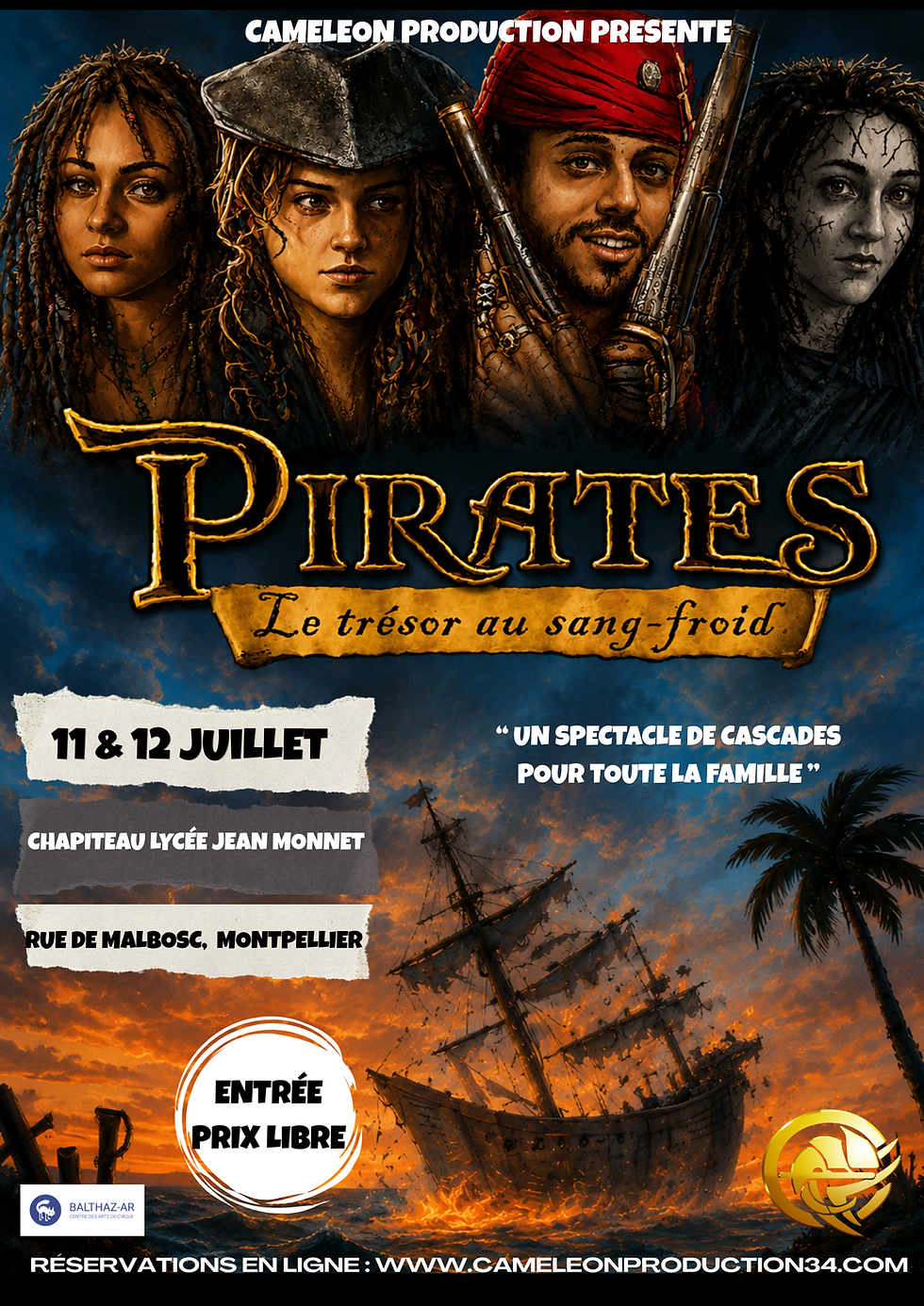 Spectacle de Cascade : PIRATES, le trésor au sang froid