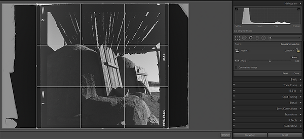 cropping a photo in lightroom