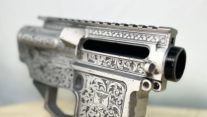 Scrolled AR receiver BLEM