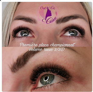 Première place championnat national de pose de cils