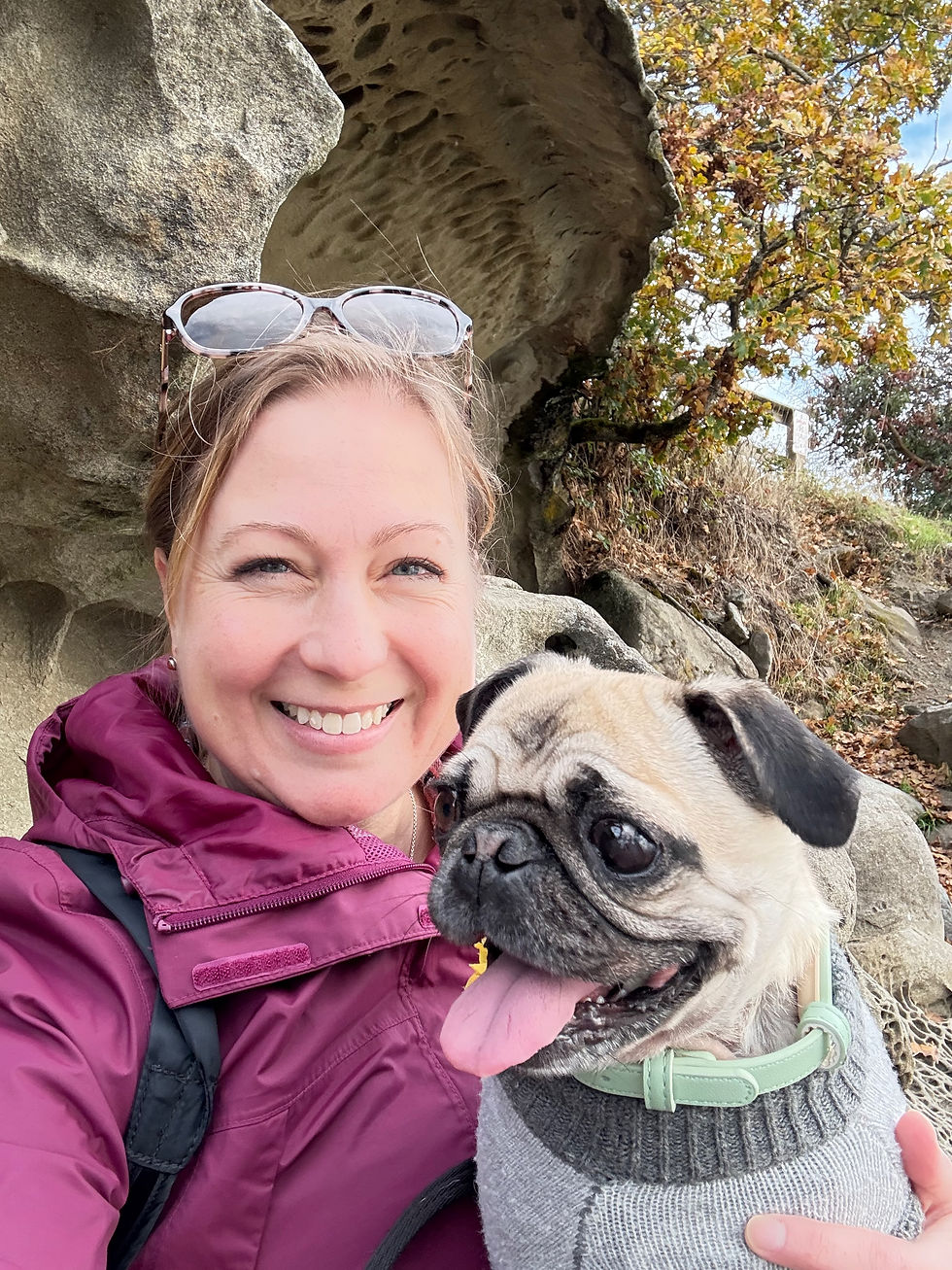 Krista Helman with her dog