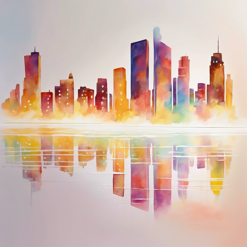 Cityscape Reflections Painting