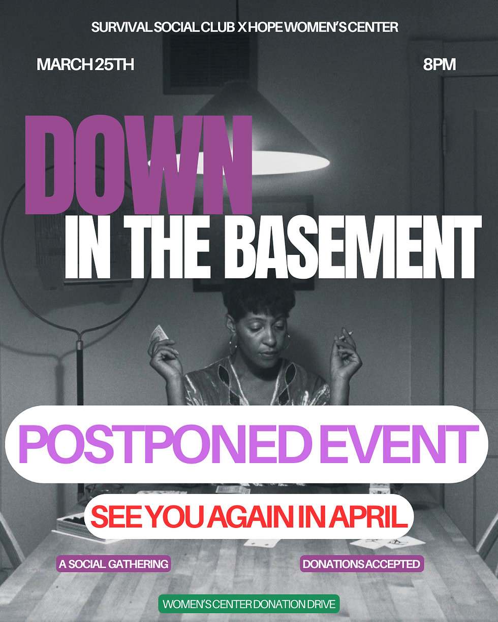 POSTPONED- March 2026:Down In The Basement