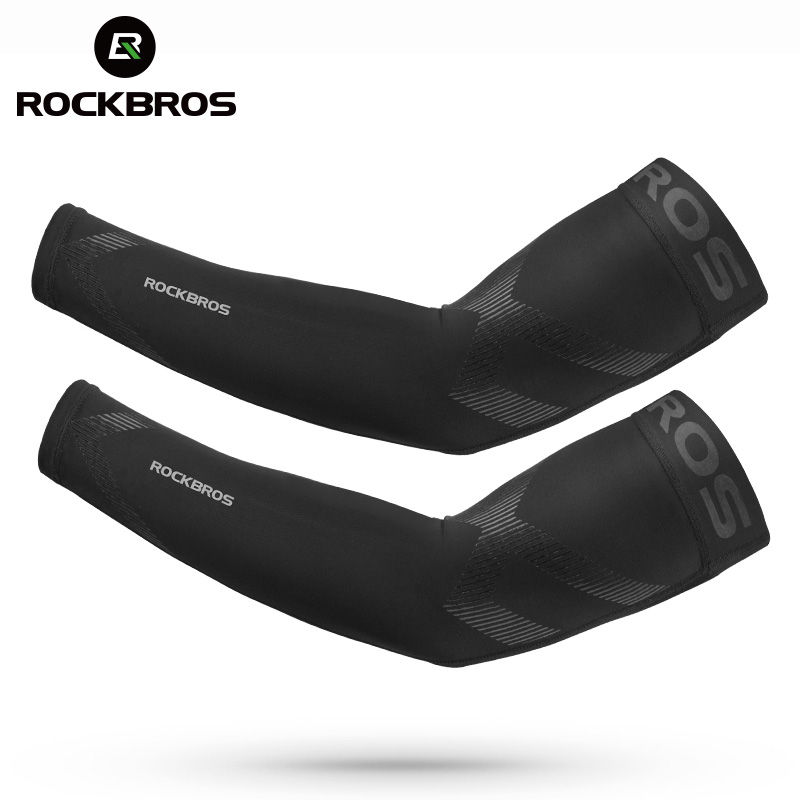 ROCKBROS Ice Silk Cycling Arm Sleeves Breathable Basketball Running Camping Summ