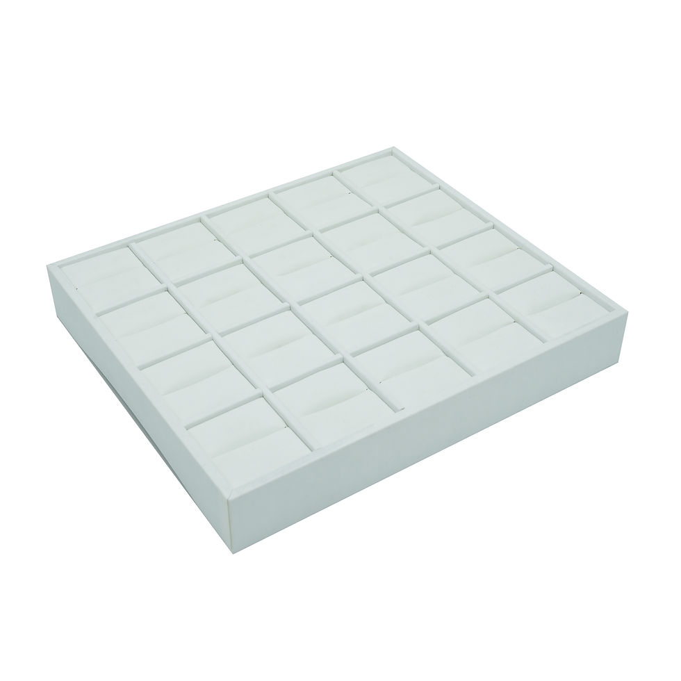 Thumbnail: Leather Jewelry Tray for Ring, 20 Slots