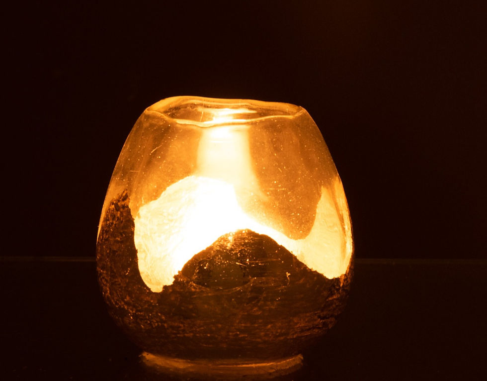 Miniature : Photophore Zoe Rond Verre Or