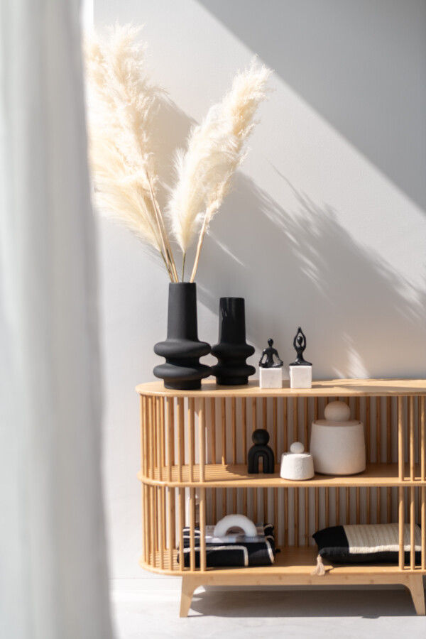 Miniature : Vase Lyra Argile Noir