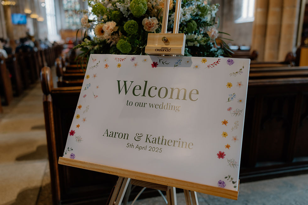 Wedding welcome sign
