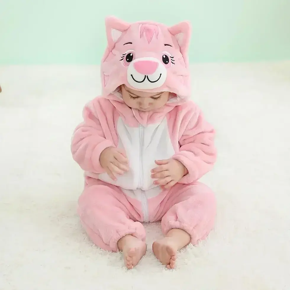 Thumbnail: Baby Lion Romper Hooded Animal Jumpsuit for Girls and Boys