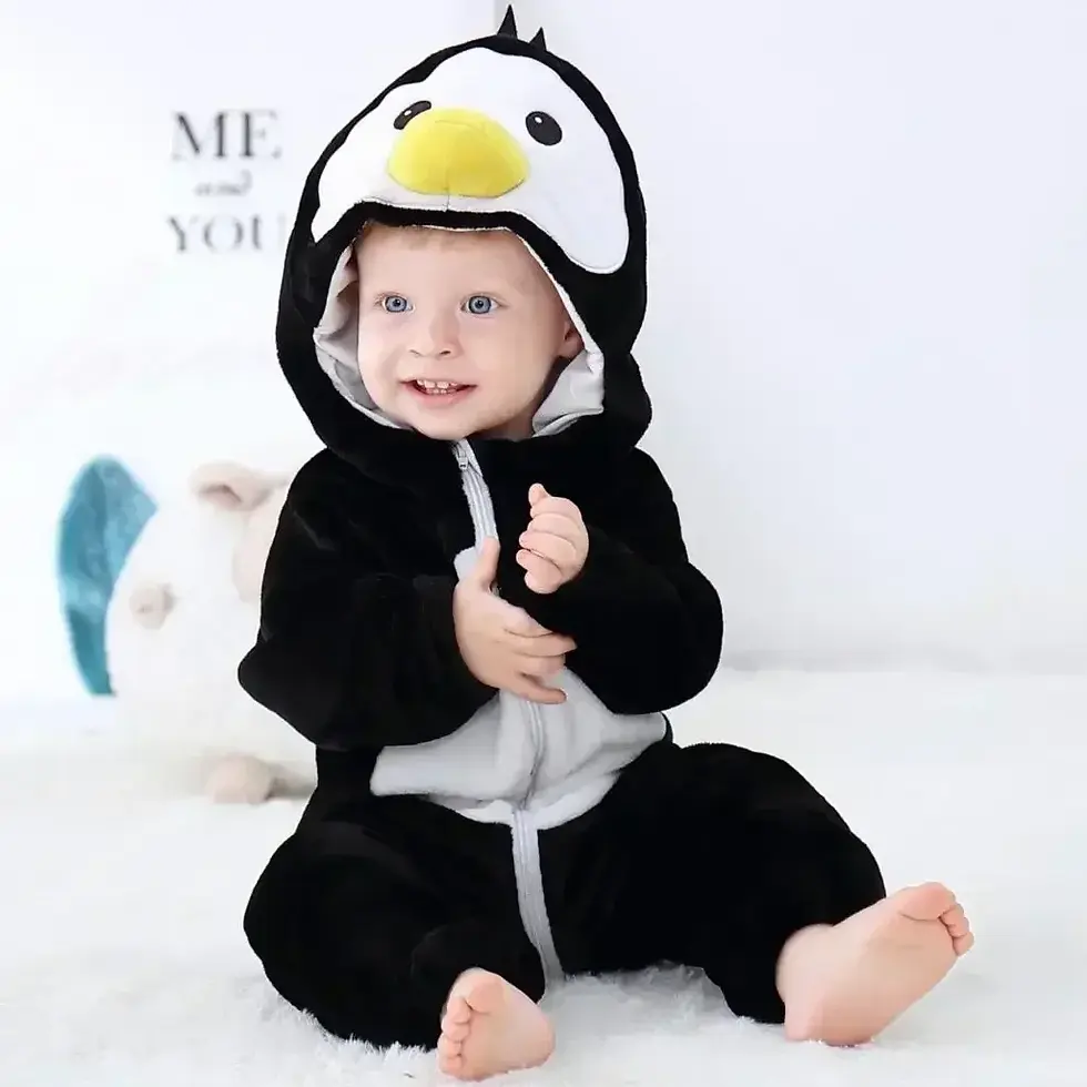 Thumbnail: Baby Lion Romper Hooded Animal Jumpsuit for Girls and Boys