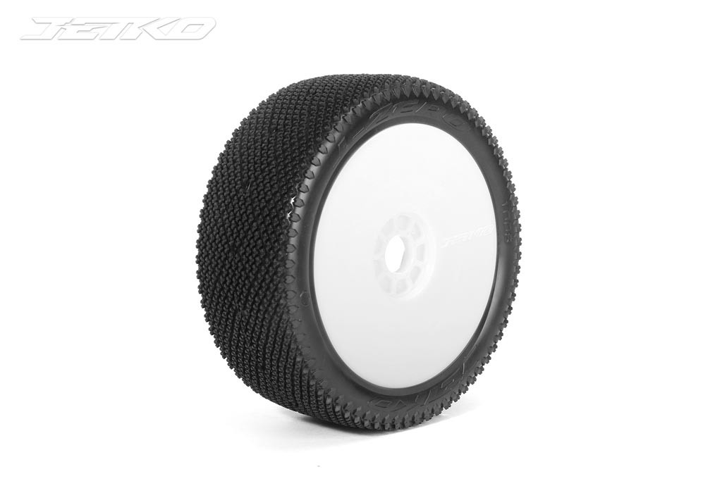 Pneus Buggy 1:8 J Zero (×2) jantes Revo blanches