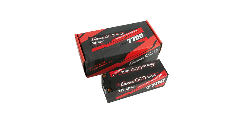 Miniature : Gens Ace Black Hard LiPo 4S HV 15.2V-7700-120C(5mm)
