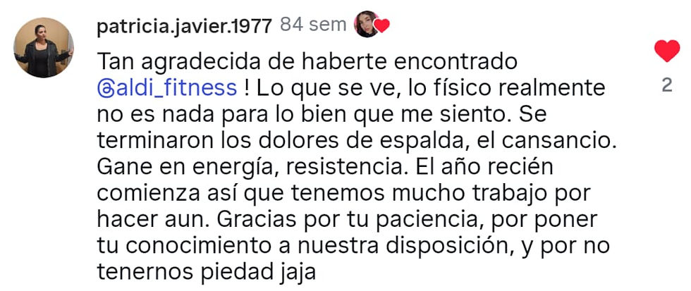 captura de pantalla de mensaje testimonio