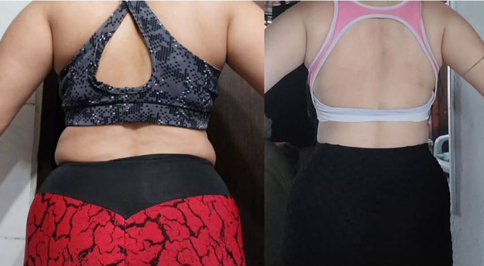 Imagen antes y despues de alumna