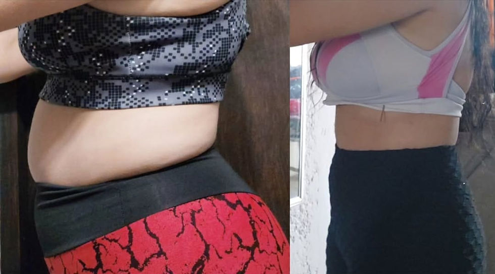 Imagen antes y despues de alumna