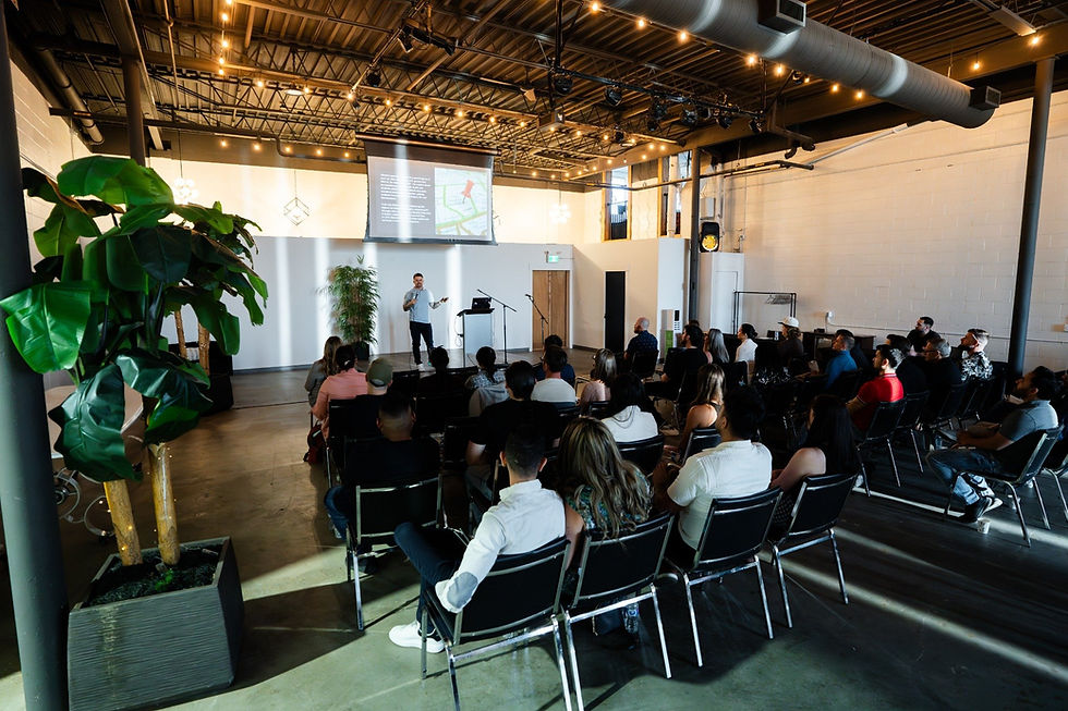 Investor focused realtor, Calvin Hexter, speaking at Edmonton Real Estate Investing Deal Lab. Hosted by Wayne Hillier, Edmonton Real Estate Investing Coach