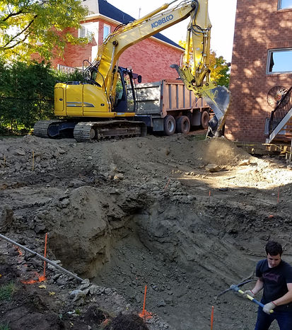 Backyard pool excavation—utility locate required before digging