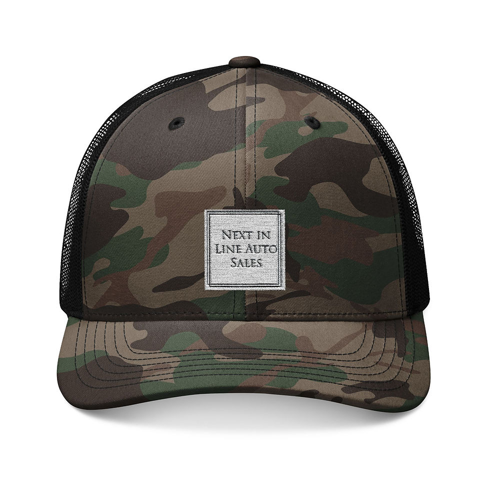 Thumbnail: Camo Trucker Hat — Embroidered Patch Baseball Cap
