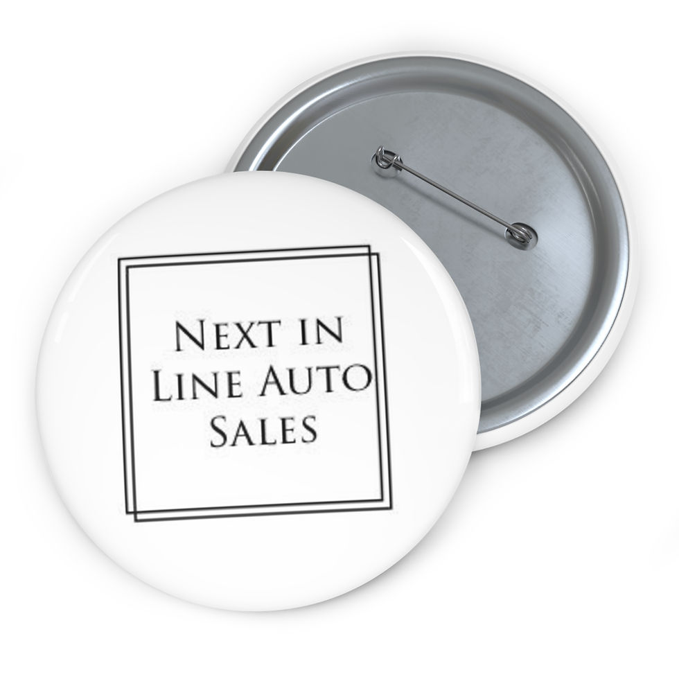 Thumbnail: Pin Button — “Next In Line Auto Sales” Round Lapel Pin