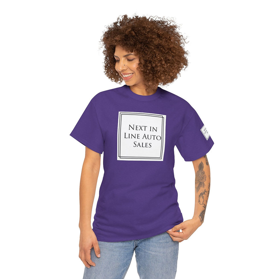 Thumbnail: T-Shirt — "Next in Line Auto Sales" QR Code Promo Tee
