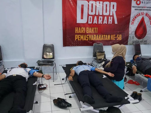 DALAM RANGKA MENYAMBUT HARI BHAKTI PEMASYARAKATAN KE – 58, RUTAN BANGKALAN & PMII GELAR DONOR DARAH