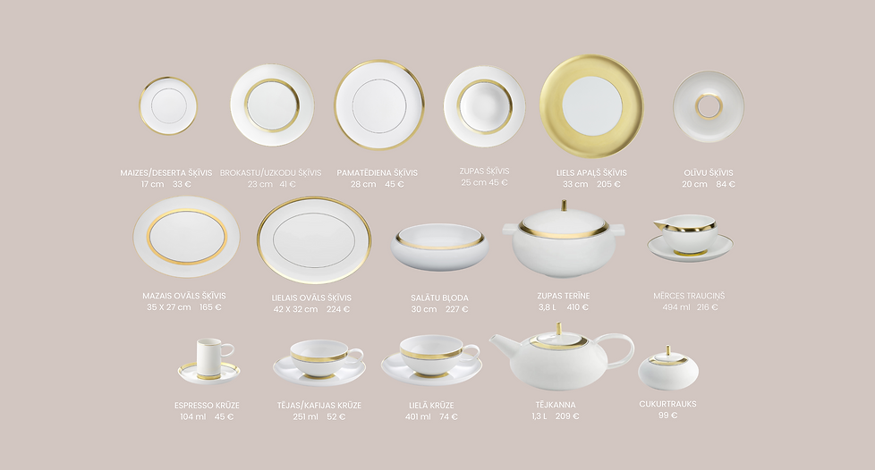 Domo porcelāna trauki servīzes.png