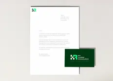 Mockup papier à en-tête et carte de visite My Human Resource, identité visuelle et branding par [at]luz