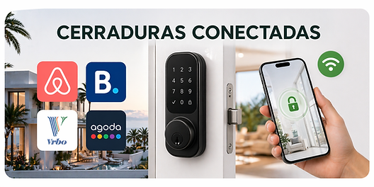 Cerradura inteligente instalada puerta vivienda Málaga