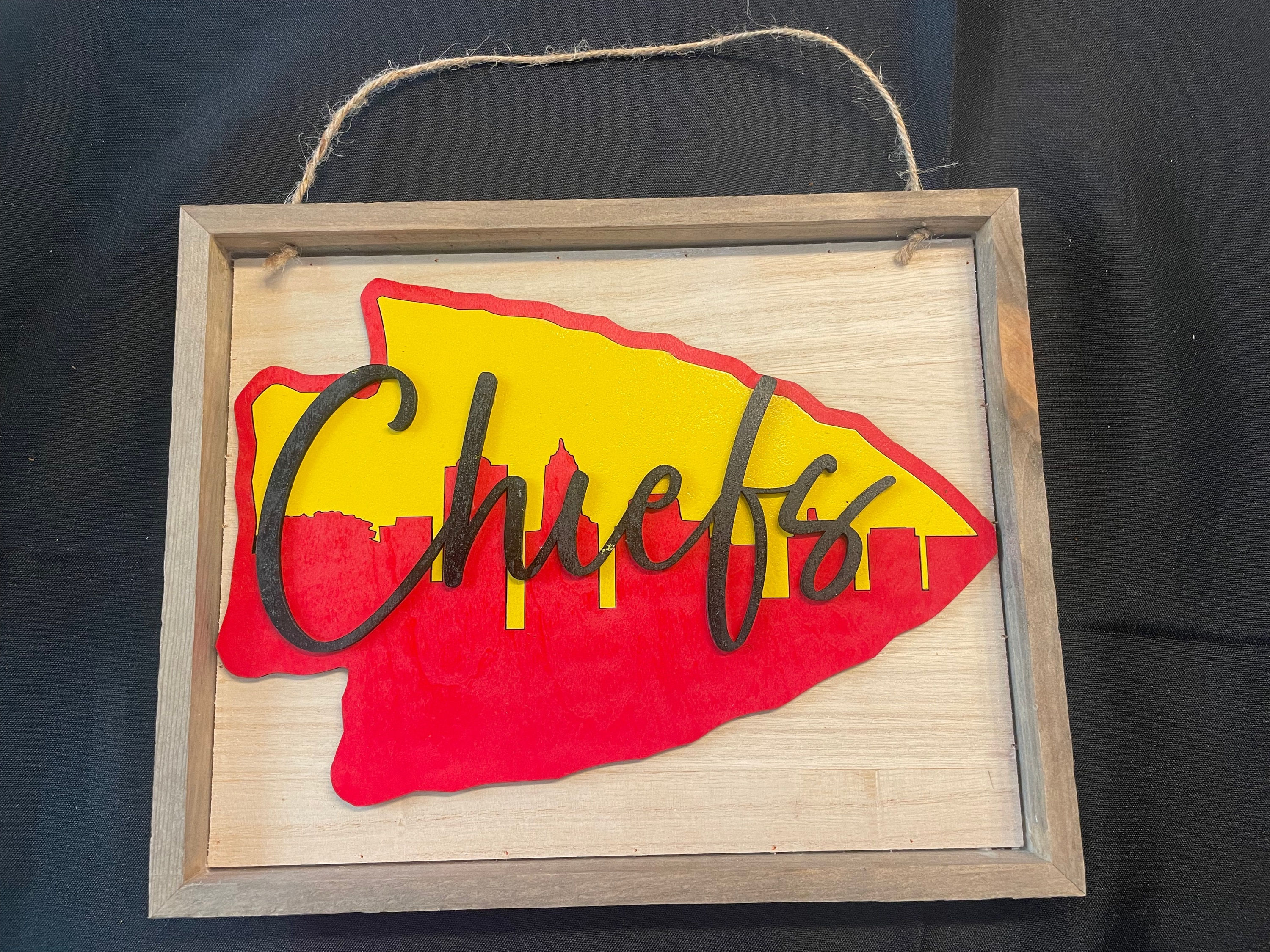 Framed Laser Cut Wood Sign