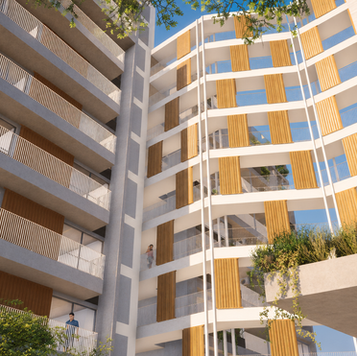 O empreendimento foi concebido com foco em sustentabilidade, qualidade de vida e integração urbana. Contará com sistemas de captação e reutilização de águas pluviais, cisterna para contenção de cheias e ampla área para instalação de placas fotovoltaicas, incluindo suporte para carregadores de veículos elétricos. Também foram projetados espaços de convivência, como horta comunitária e praça das flores, incentivando o bem-estar e a interação entre os moradores.

No centro do projeto haverá uma praça de uso público integrada ao coworking, hall residencial e restaurante, promovendo maior dinamismo e conexão com a cidade. O restaurante contará com área externa voltada para a calçada, valorizando a convivência urbana.

A implantação arquitetônica foi definida a partir de uma alameda central que atravessa o terreno, conectando áreas públicas e internas do empreendimento. O edifício será composto por duas torres interligadas por passarelas, garantindo integração visual e funcional. Para atender às normas de segurança, foi adicionada uma escada de emergência complementar.

A estrutura será em concreto armado, com vedações em alvenaria convencional e divisórias internas em drywall. O empreendimento contará com 77 unidades residenciais distribuídas entre apartamentos de 60 a 100 m², além de gardens e coberturas duplex de aproximadamente 145 m². As vagas de garagem variam entre uma e duas por unidade, além de espaços destinados a embarque/desembarque, bicicletas e motos, conforme exigências da prefeitura.