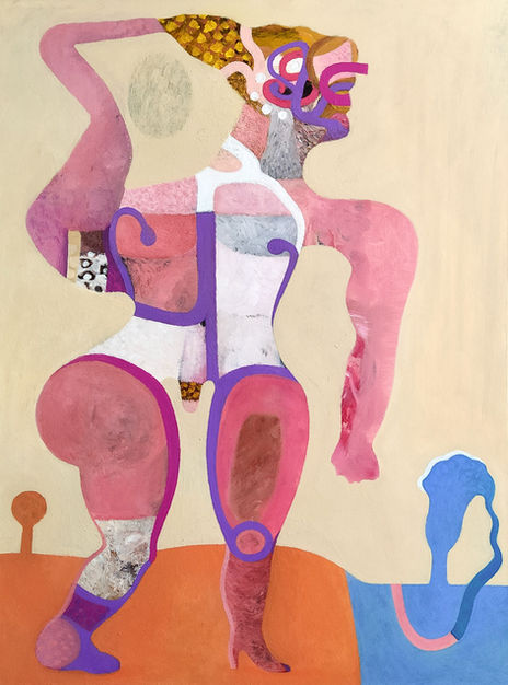 An LGBTQ painting of a transgender teenager or femboy by artist Soren Bouzon