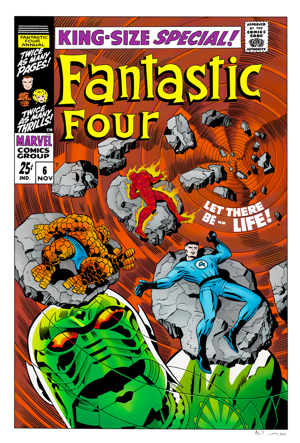 Fantastic Four Annual 6 Cover Recreation
