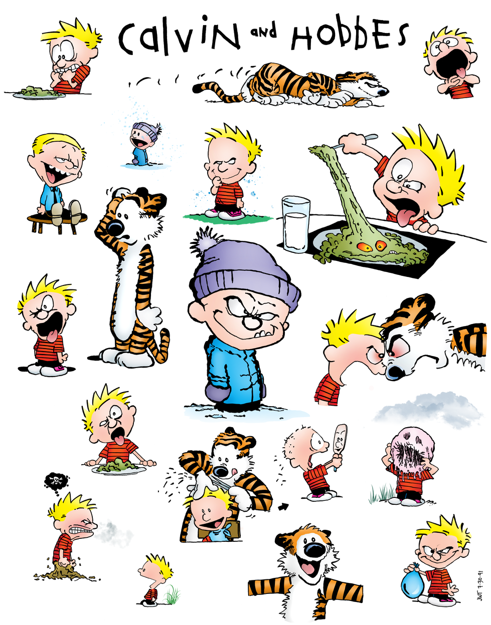Calvin & Hobbs Collage Homage