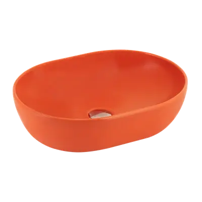 Vasque ovale orange