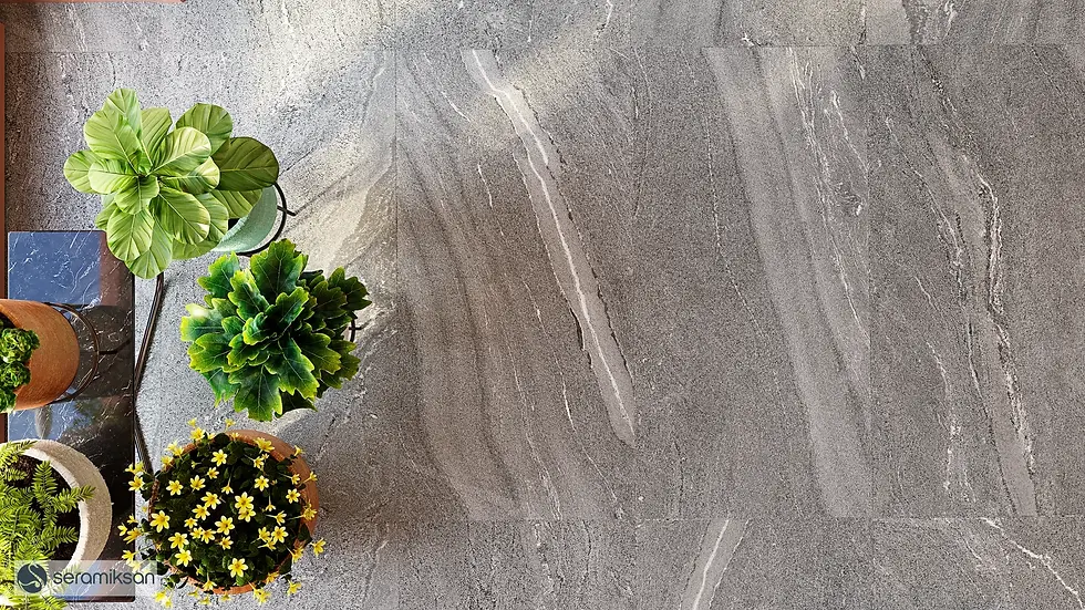 Photo des carreaux en porcelaine MIST MOTIF 60x120 CM