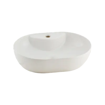 Lavabo blanc de forme organique