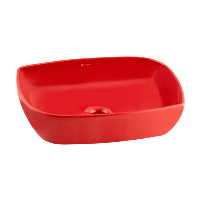 Vasque de salle de bain rouge