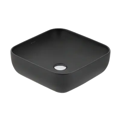 Lavabo carré noir mat