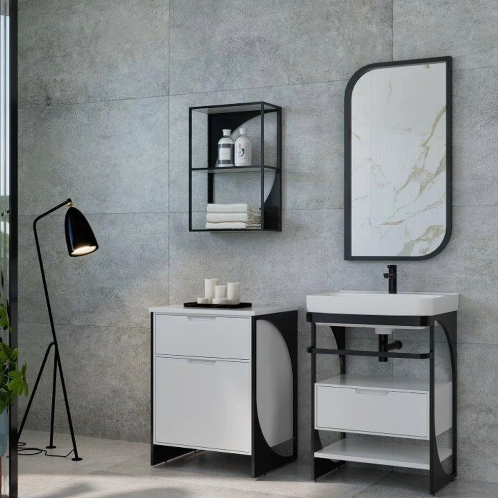 Meuble de salle de bain moderne avec lavabo