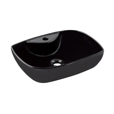 Vasque noire rectangulaire