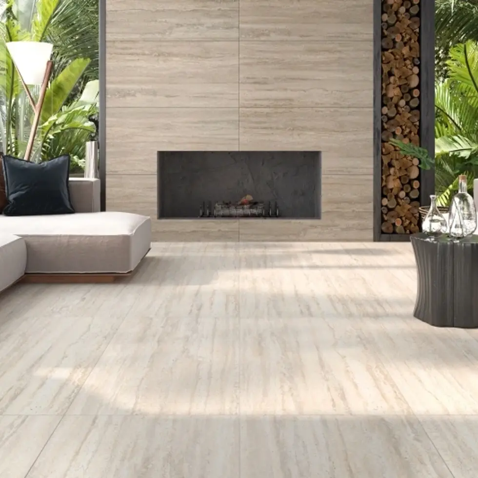 Photo des carreaux en porcelaine TRAVERTEN BEIGE 60x120 CM
