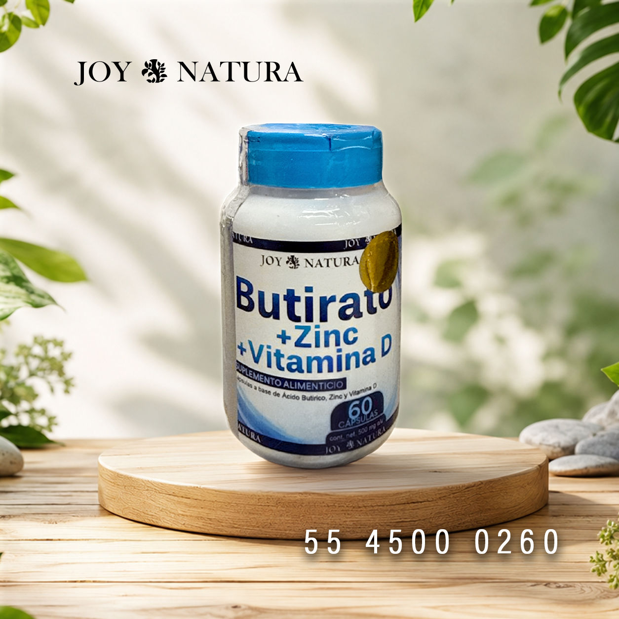 BUTIRATO + ZINC + VITAMINA D 60 CÁPSULAS