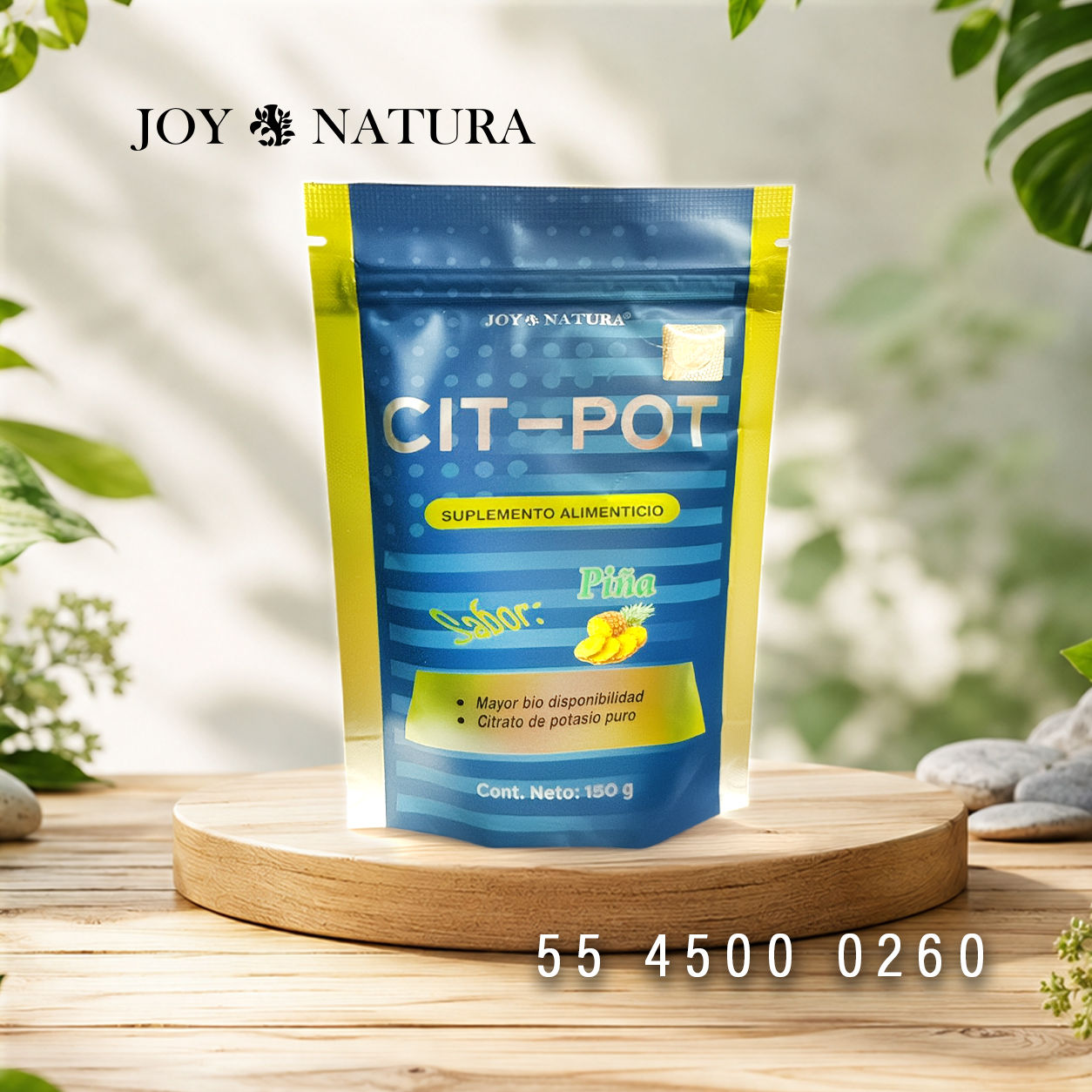 CITRATO DE POTASIO POLVO PIÑA 150 GR