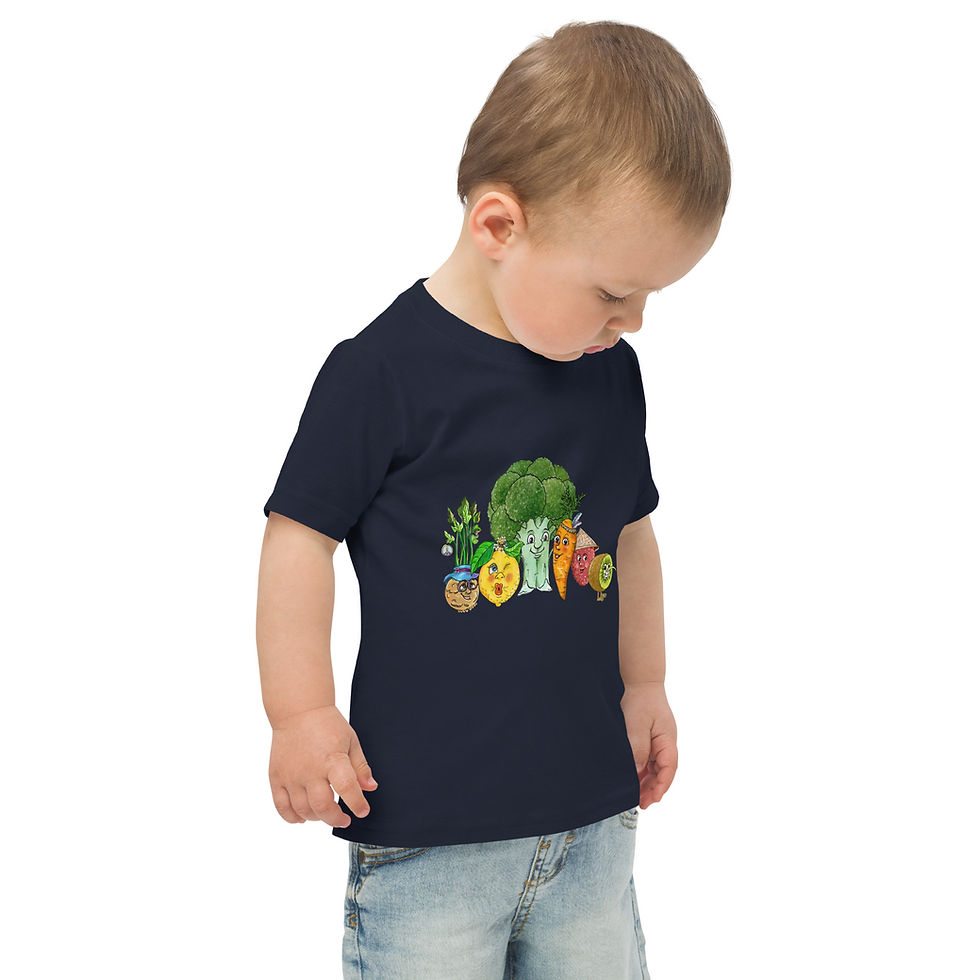 Thumbnail: Toddler jersey t-shirt Pauli Broccoli & Friends