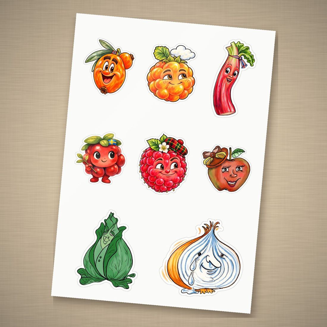 Pauli Broccoli Kiss-Cut Collector Sticker Sheet 06: North & East Africa